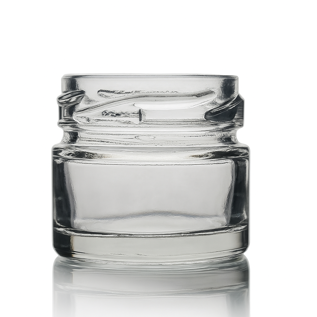 Pack of 60 Small Glass Jar 30 ml with Black Twist-Off Lid – Versatile Storage for Candle Making or Cosmetic Use – The Remedial Store